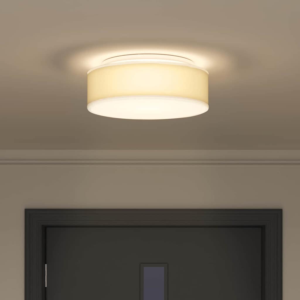 vidaXL Ceiling Lamp with Spotlights White 38 x 38 x 13.5 cm Fabric