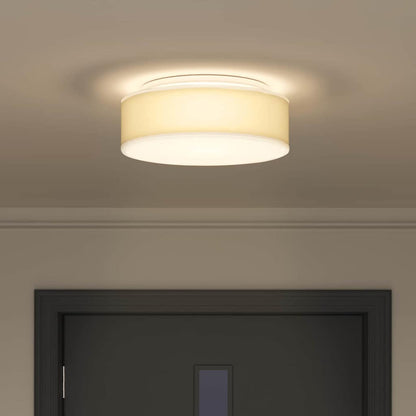 vidaXL Ceiling Lamp with Spotlights White 38 x 38 x 13.5 cm Fabric