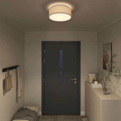 vidaXL Ceiling Lamp with Spotlights Grey 38 x 38 x 13.5 cm Fabric