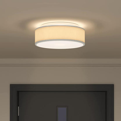 vidaXL Ceiling Lamp with Spotlights Grey 38 x 38 x 13.5 cm Fabric