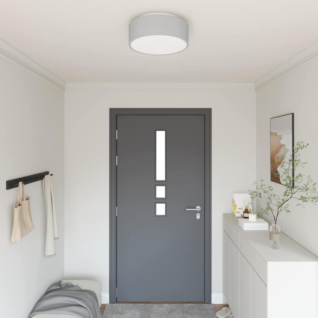 vidaXL Ceiling Lamp with Spotlights Grey 38 x 38 x 13.5 cm Fabric