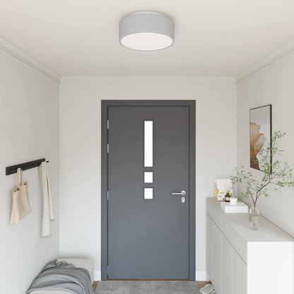 vidaXL Ceiling Lamp with Spotlights Grey 38 x 38 x 13.5 cm Fabric