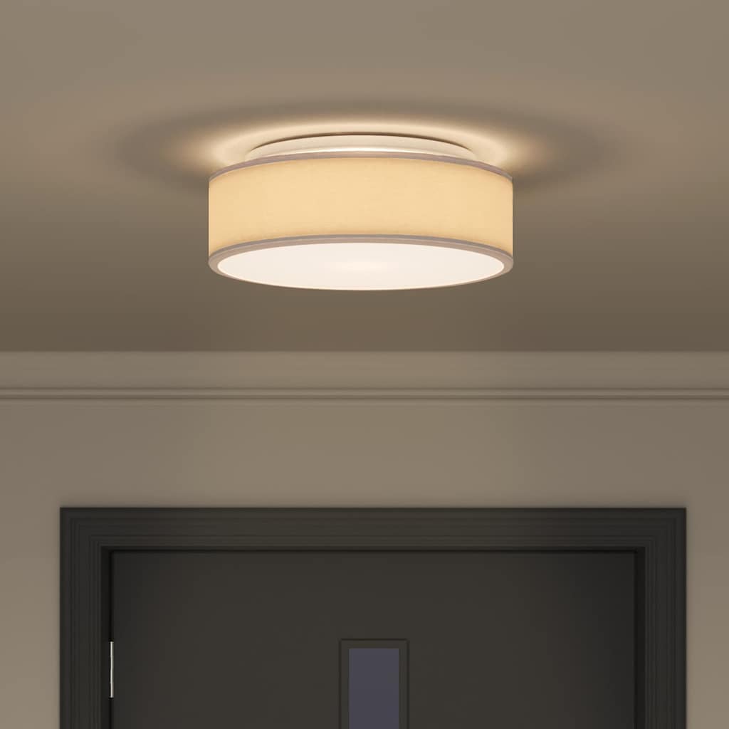 vidaXL Ceiling Lamp with Spotlights Taupe 38 x 38 x 13.5 cm Fabric