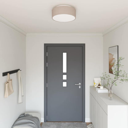 vidaXL Ceiling Lamp with Spotlights Taupe 38 x 38 x 13.5 cm Fabric