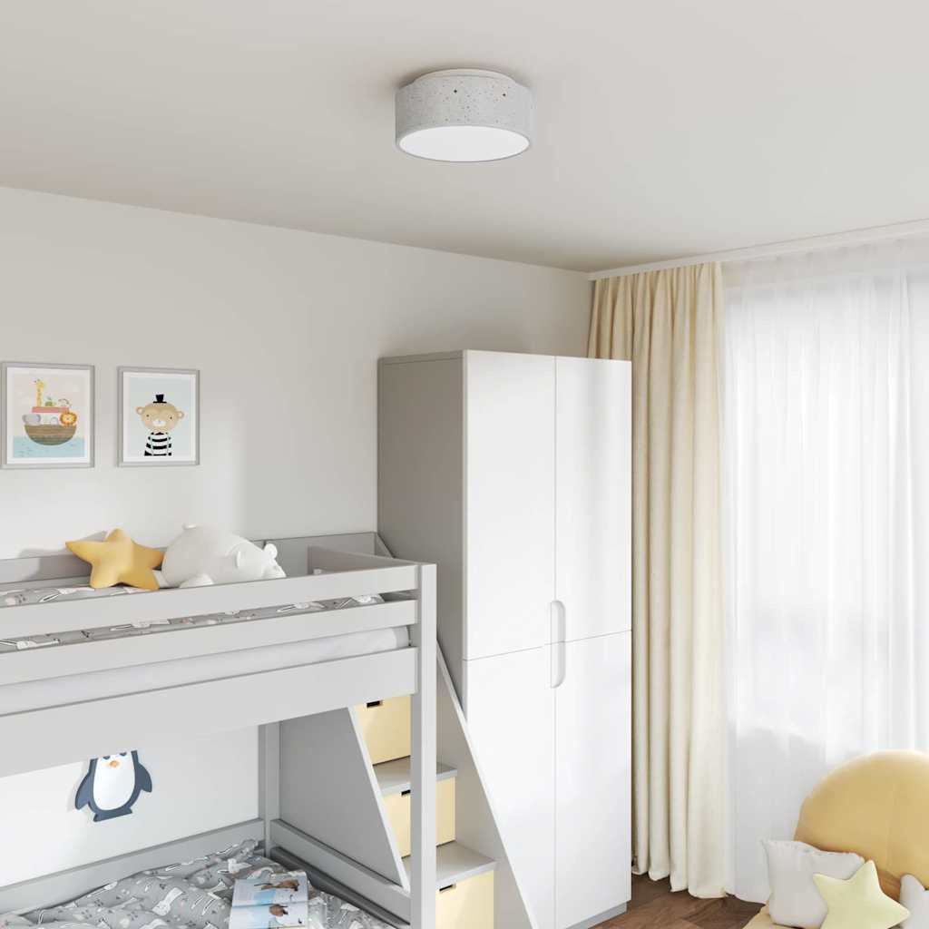 vidaXL Ceiling Lamp with Spotlights Grey 30 x 30 x 13.5 cm Fabric
