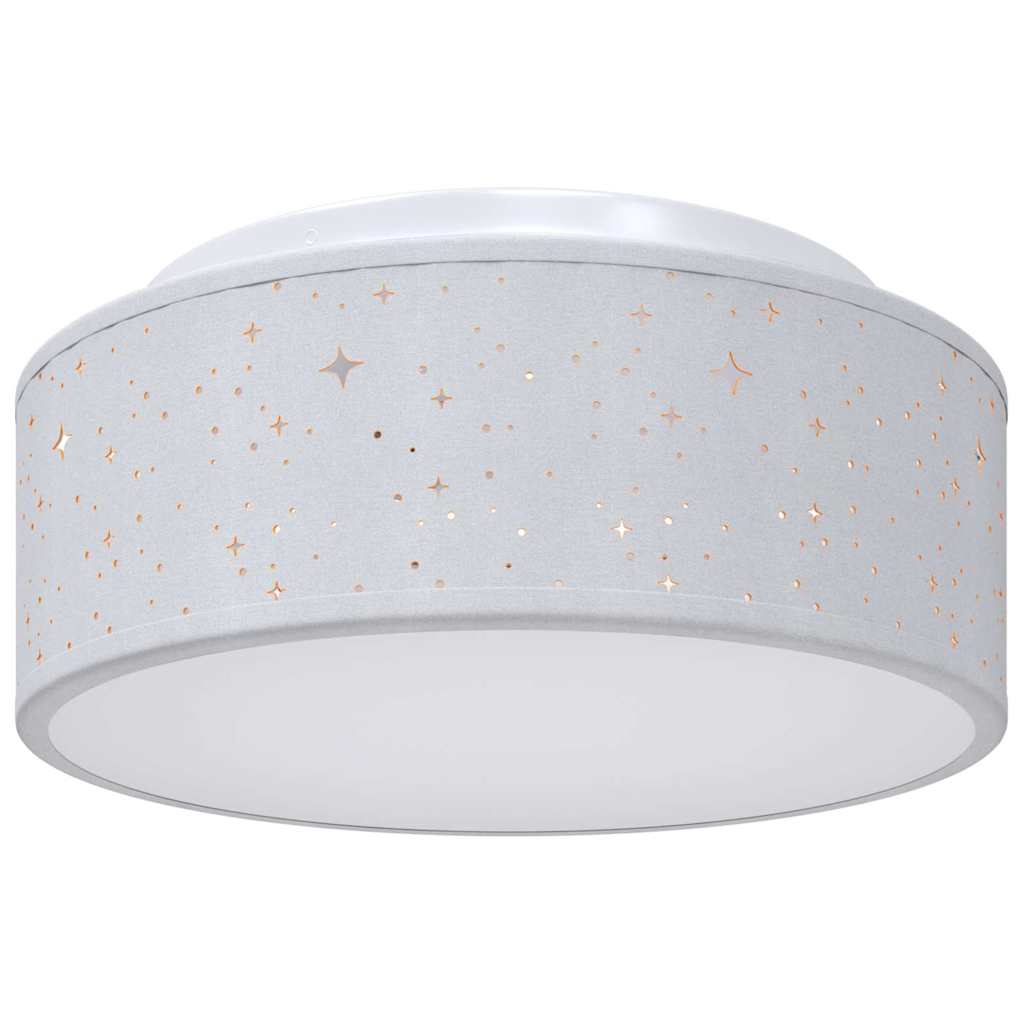 vidaXL Ceiling Lamp with Spotlights Grey 30 x 30 x 13.5 cm Fabric