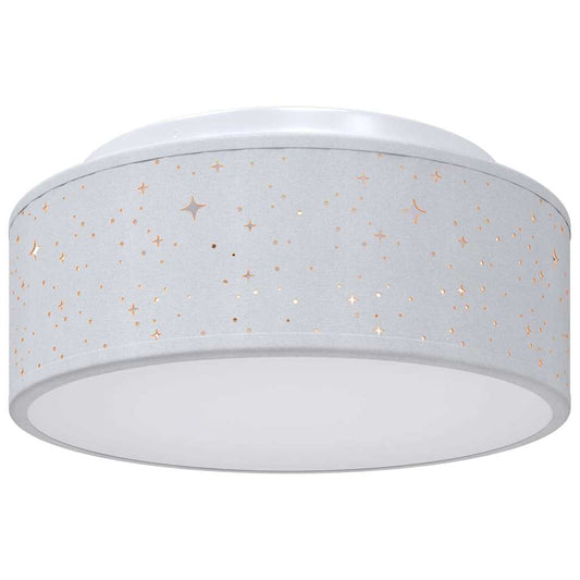 vidaXL Ceiling Lamp with Spotlights Grey 30 x 30 x 13.5 cm Fabric