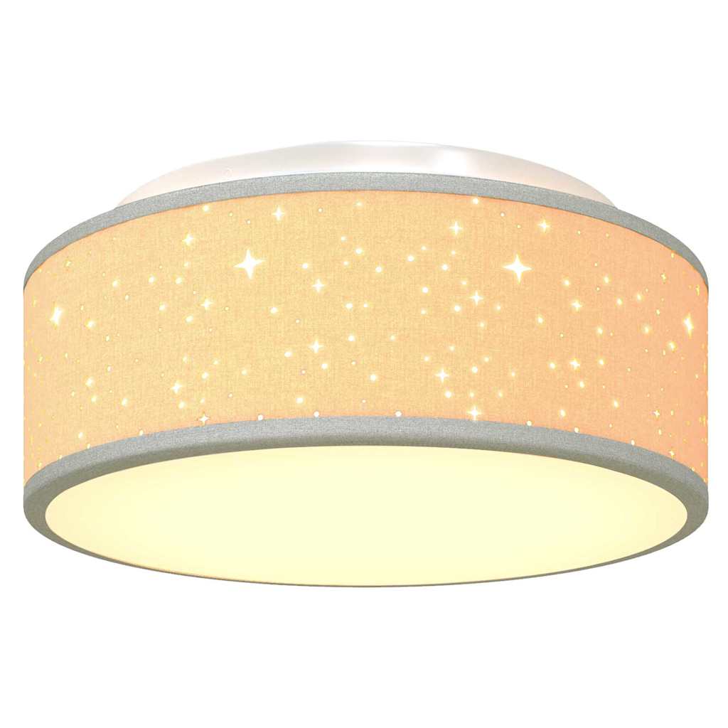 vidaXL Ceiling Lamp with Spotlights Grey 30 x 30 x 13.5 cm Fabric