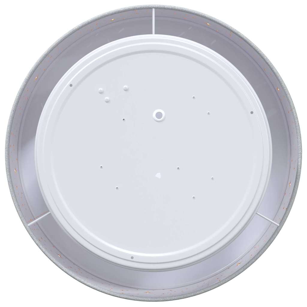 vidaXL Ceiling Lamp with Spotlights Grey 30 x 30 x 13.5 cm Fabric