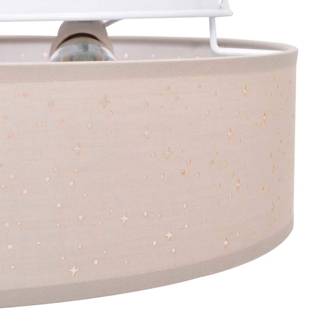 vidaXL Ceiling Lights with Starry Lampshade Taupe Ø 30 cm Fabric E27