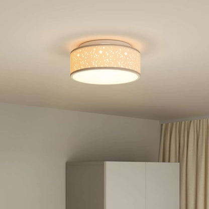 vidaXL Ceiling Lamp with Spotlights Taupe 30 x 30 x 13.5 cm Fabric