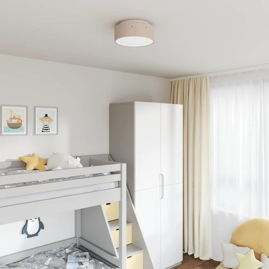 vidaXL Ceiling Lights with Starry Lampshade Taupe Ø 30 cm Fabric E27