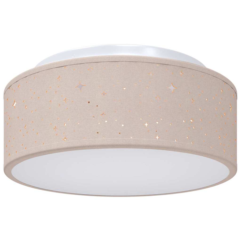vidaXL Ceiling Lights with Starry Lampshade Taupe Ø 30 cm Fabric E27