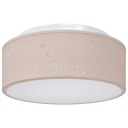 vidaXL Ceiling Lights with Starry Lampshade Taupe Ø 30 cm Fabric E27