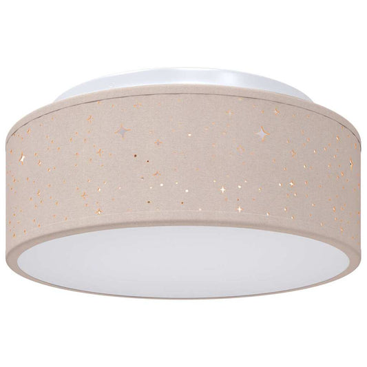 vidaXL Ceiling Lights with Starry Lampshade Taupe Ø 30 cm Fabric E27