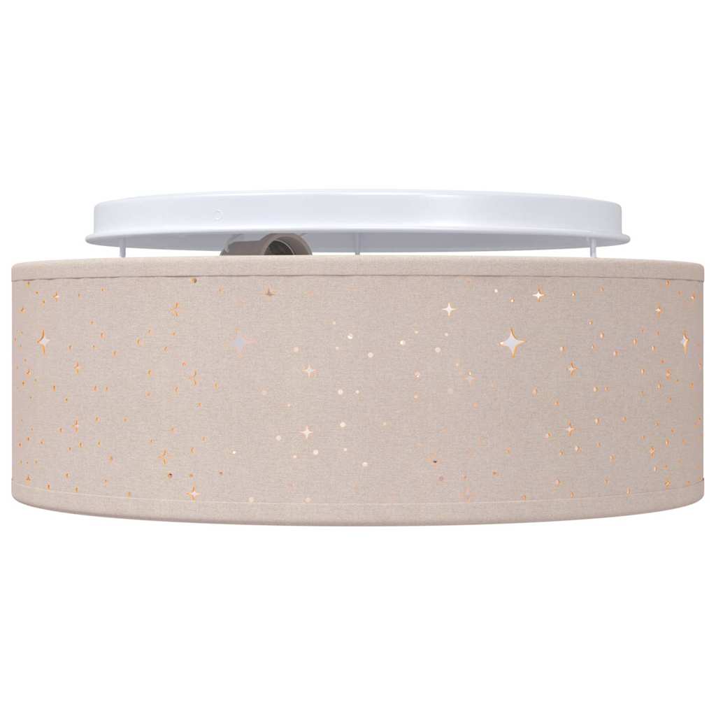 vidaXL Ceiling Lights with Starry Lampshade Taupe Ø 30 cm Fabric E27
