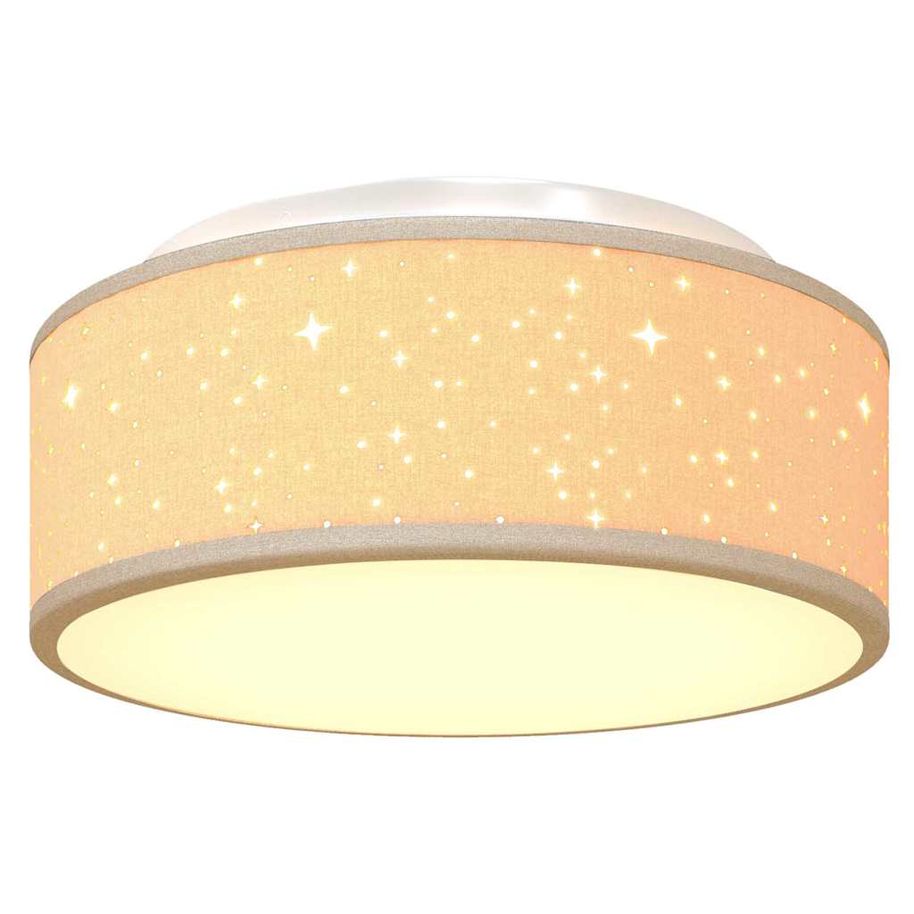 vidaXL Ceiling Lights with Starry Lampshade Taupe Ø 30 cm Fabric E27
