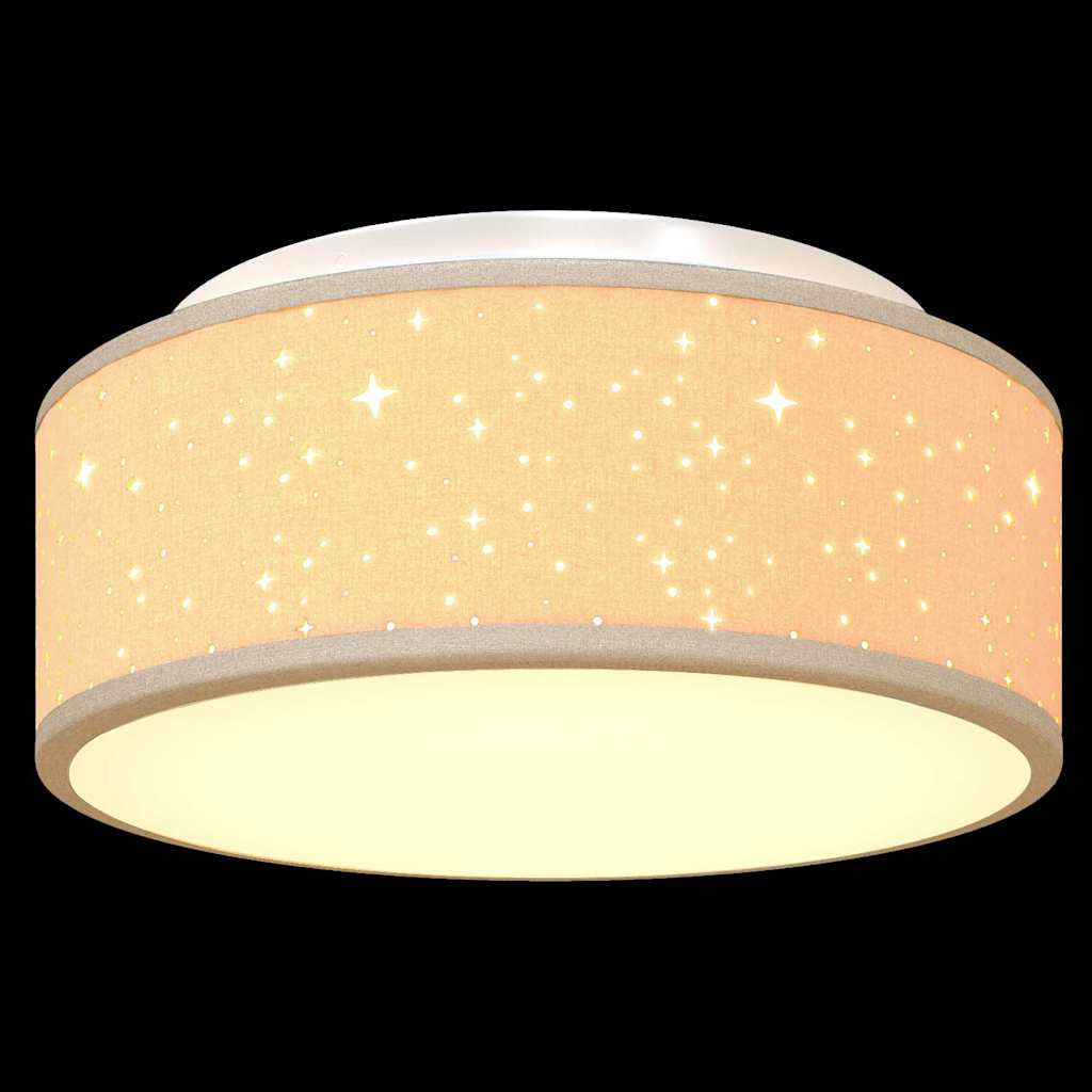 vidaXL Ceiling Lights with Starry Lampshade Taupe Ø 30 cm Fabric E27