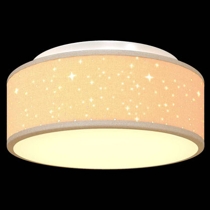 vidaXL Ceiling Lights with Starry Lampshade Taupe Ø 30 cm Fabric E27