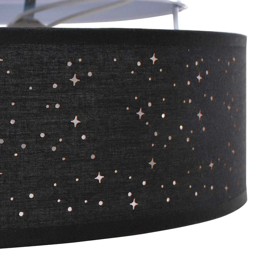 vidaXL Ceiling Lamp with Spotlights Black 38 x 38 x 13.5 cm Fabric