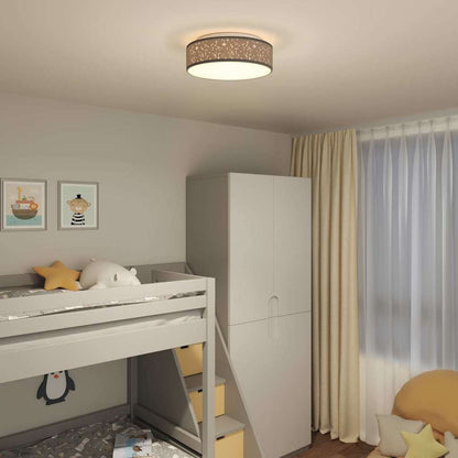 vidaXL Ceiling Lamp with Spotlights Black 38 x 38 x 13.5 cm Fabric