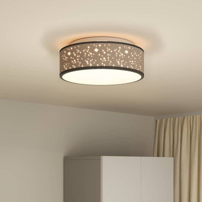 vidaXL Ceiling Lamp with Spotlights Black 38 x 38 x 13.5 cm Fabric