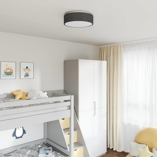vidaXL Ceiling Lamp with Spotlights Black 38 x 38 x 13.5 cm Fabric