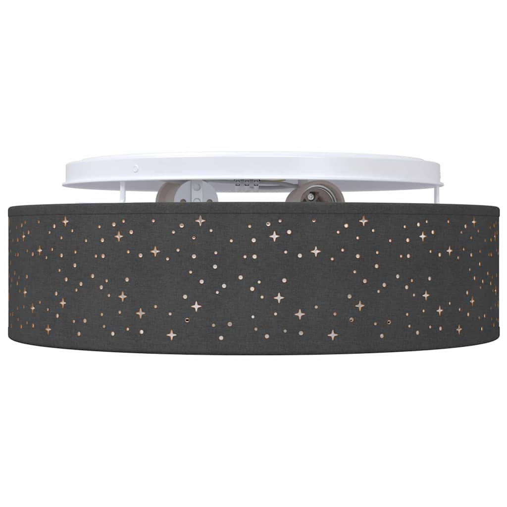 vidaXL Ceiling Lamp with Spotlights Black 38 x 38 x 13.5 cm Fabric