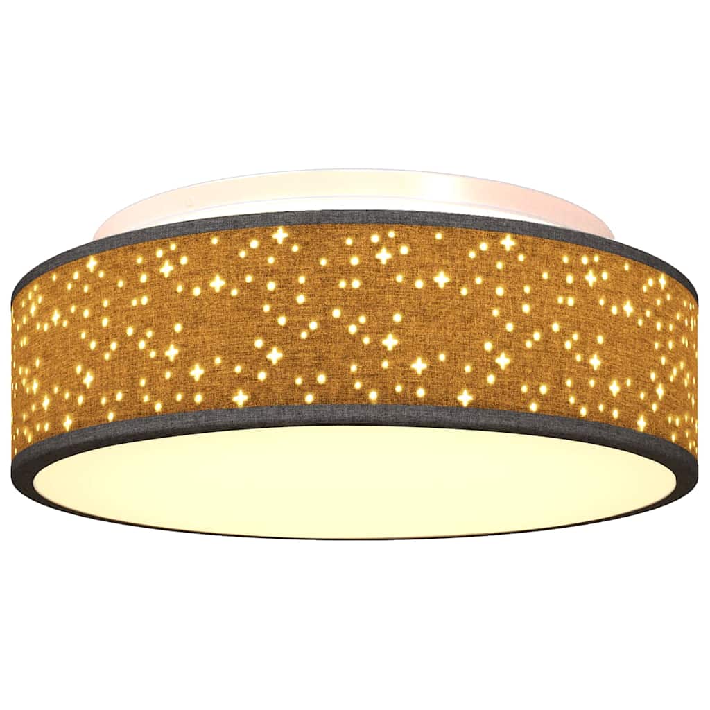 vidaXL Ceiling Lamp with Spotlights Black 38 x 38 x 13.5 cm Fabric