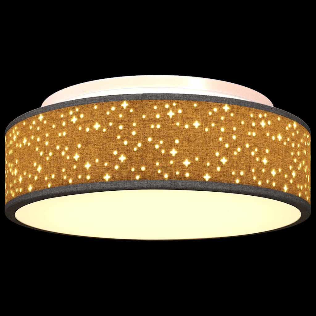 vidaXL Ceiling Lamp with Spotlights Black 38 x 38 x 13.5 cm Fabric