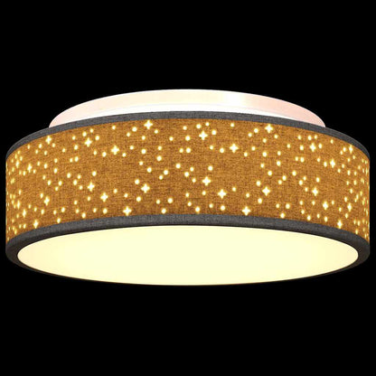 vidaXL Ceiling Lamp with Spotlights Black 38 x 38 x 13.5 cm Fabric