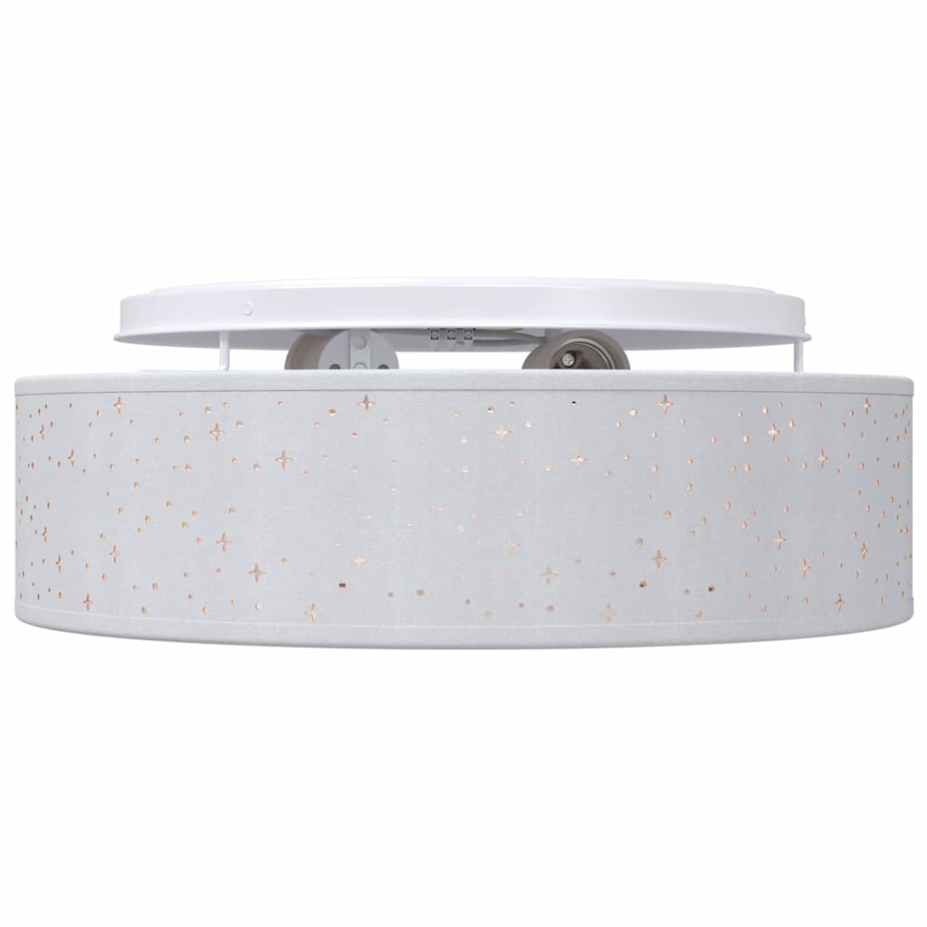 vidaXL Ceiling Lamp with Spotlights Grey 38 x 38 x 13.5 cm Fabric