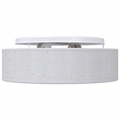 vidaXL Ceiling Lamp with Spotlights Grey 38 x 38 x 13.5 cm Fabric