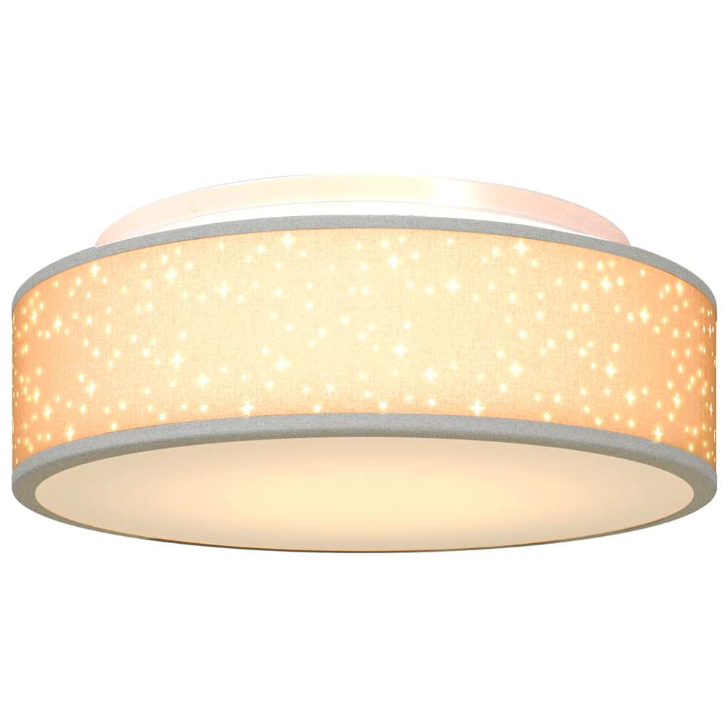 vidaXL Ceiling Lamp with Spotlights Grey 38 x 38 x 13.5 cm Fabric