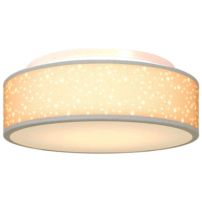 vidaXL Ceiling Lamp with Spotlights Grey 38 x 38 x 13.5 cm Fabric