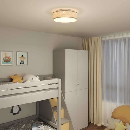 vidaXL Ceiling Lamp with Spotlights Taupe 38 x 38 x 13.5 cm Fabric