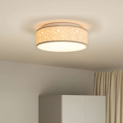 vidaXL Ceiling Lamp with Spotlights Taupe 38 x 38 x 13.5 cm Fabric