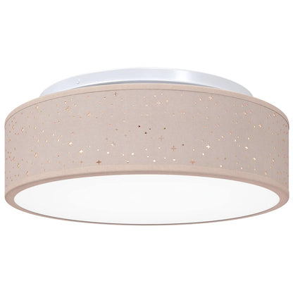 vidaXL Ceiling Lamp with Spotlights Taupe 38 x 38 x 13.5 cm Fabric