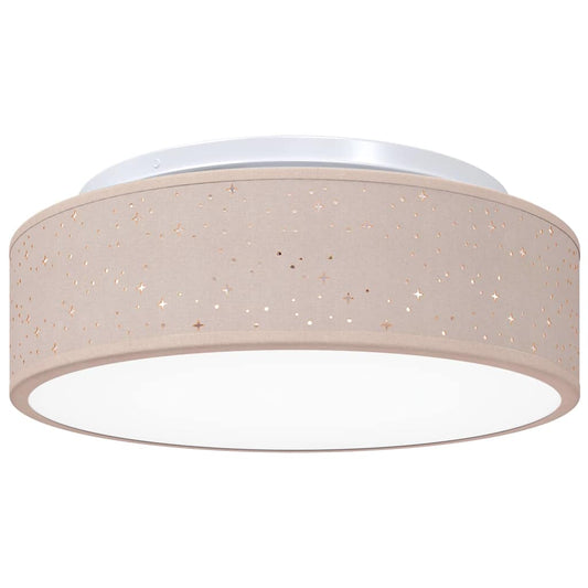 vidaXL Ceiling Lamp with Spotlights Taupe 38 x 38 x 13.5 cm Fabric