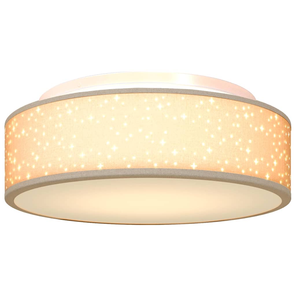 vidaXL Ceiling Lamp with Spotlights Taupe 38 x 38 x 13.5 cm Fabric