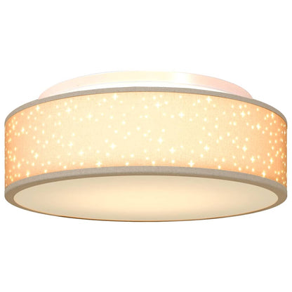 vidaXL Ceiling Lamp with Spotlights Taupe 38 x 38 x 13.5 cm Fabric