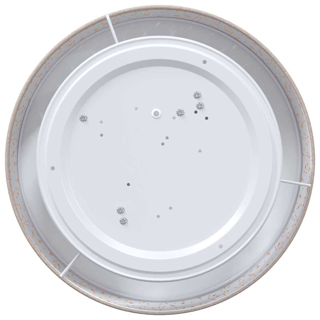 vidaXL Ceiling Lamp with Spotlights Taupe 38 x 38 x 13.5 cm Fabric