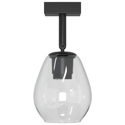 vidaXL Ceiling Spotlight Black 13 x 13 x 26 cm Glass and Metal