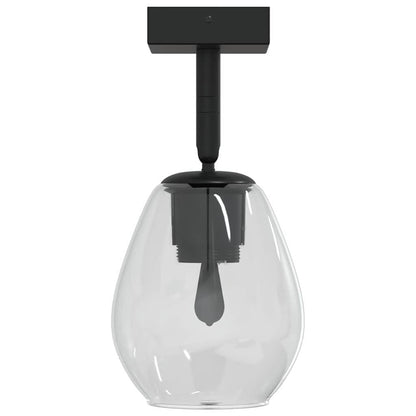 vidaXL Ceiling Spotlight Black 13 x 13 x 26 cm Glass and Metal