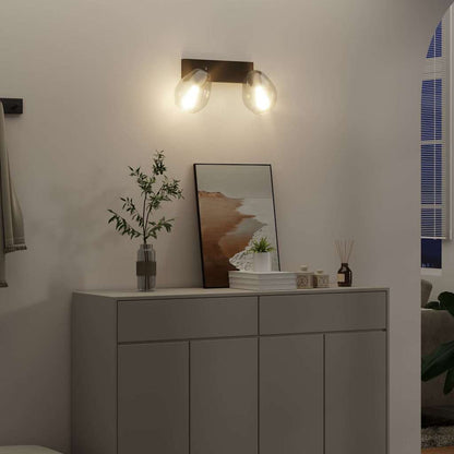 vidaXL Ceiling Spotlight Black 33 x 13 x 26 cm Glass and Metal