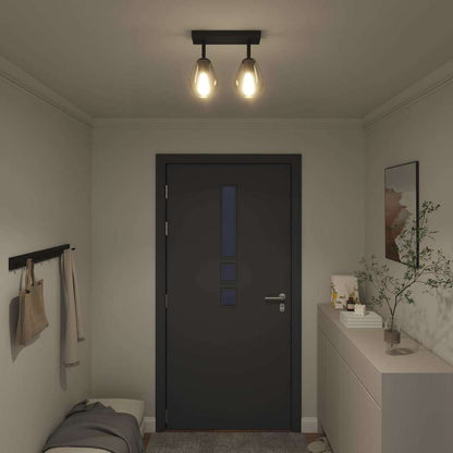 vidaXL Ceiling Spotlight Black 33 x 13 x 26 cm Glass and Metal