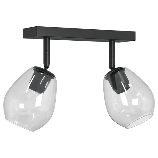 vidaXL Ceiling Lights with Adjustable Glass Lampshade Anthracite E27