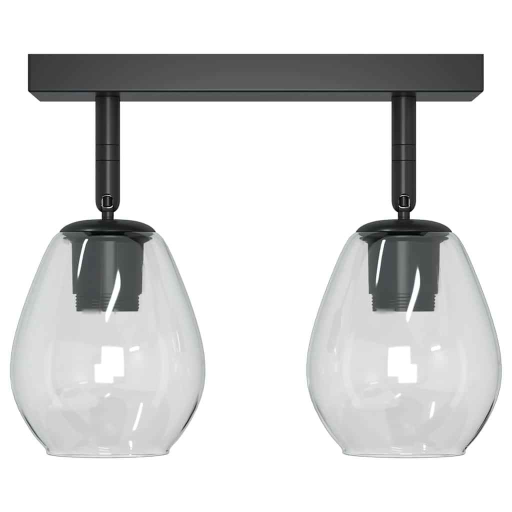 vidaXL Ceiling Spotlight Black 33 x 13 x 26 cm Glass and Metal