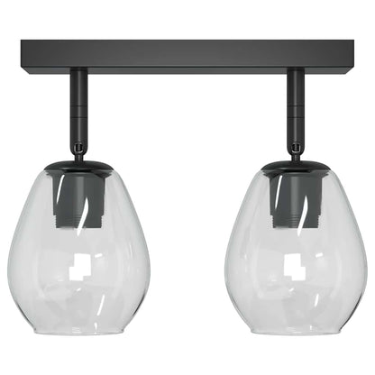 vidaXL Ceiling Spotlight Black 33 x 13 x 26 cm Glass and Metal