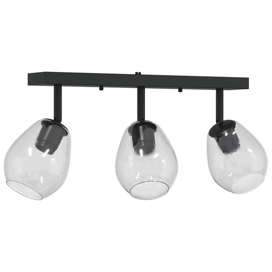 vidaXL Ceiling Spotlight Black 54 x 13 x 26 cm Glass and Metal